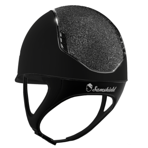 Casque Samshield ShadowMatt V2 - Matt black customisé Crystal Fabric Black
