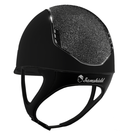 Casque Samshield ShadowMatt V2 - Matt black customisé Crystal Fabric Black