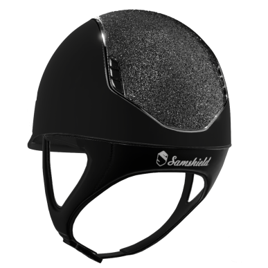 Casque Samshield ShadowMatt V2 - Matt black customisé Crystal Fabric Black