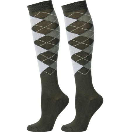 Chaussettes d'equitation Harry's horse Argyle noir