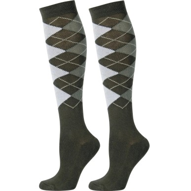 Chaussettes d'equitation Harry's horse Argyle noir