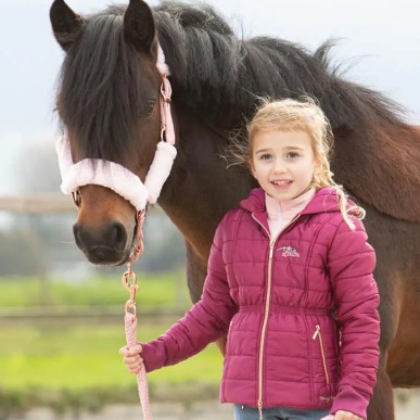 manteau enfant Harry's horse loulou rose