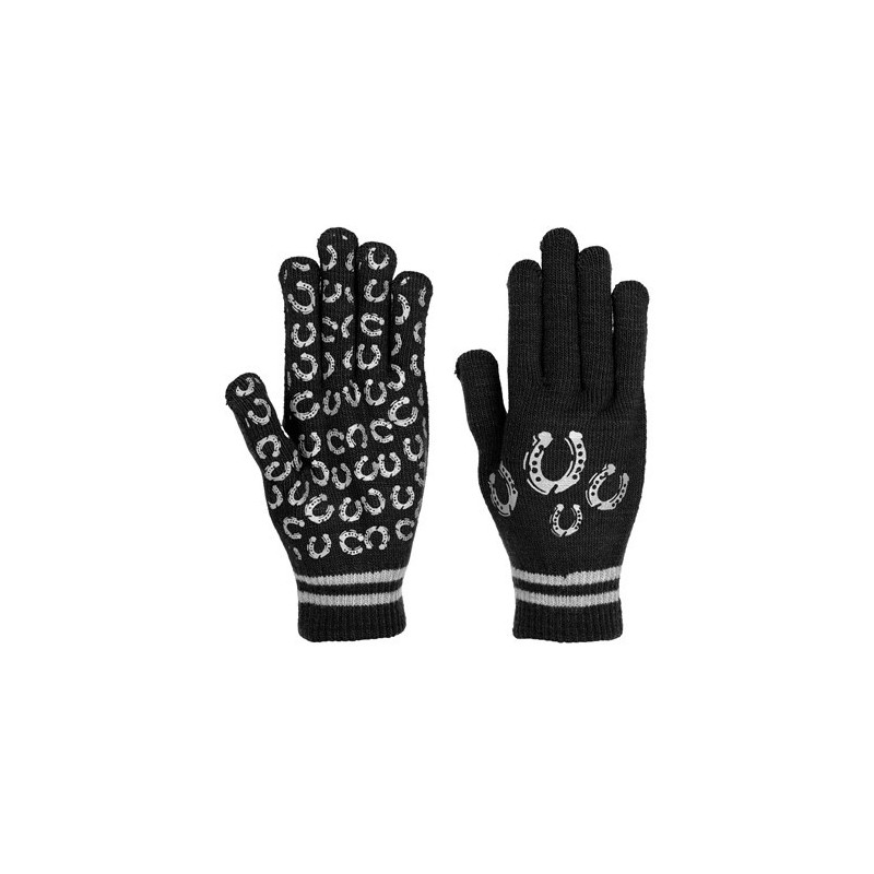 Gants femme Harry's Horse magic horseShoe noirs