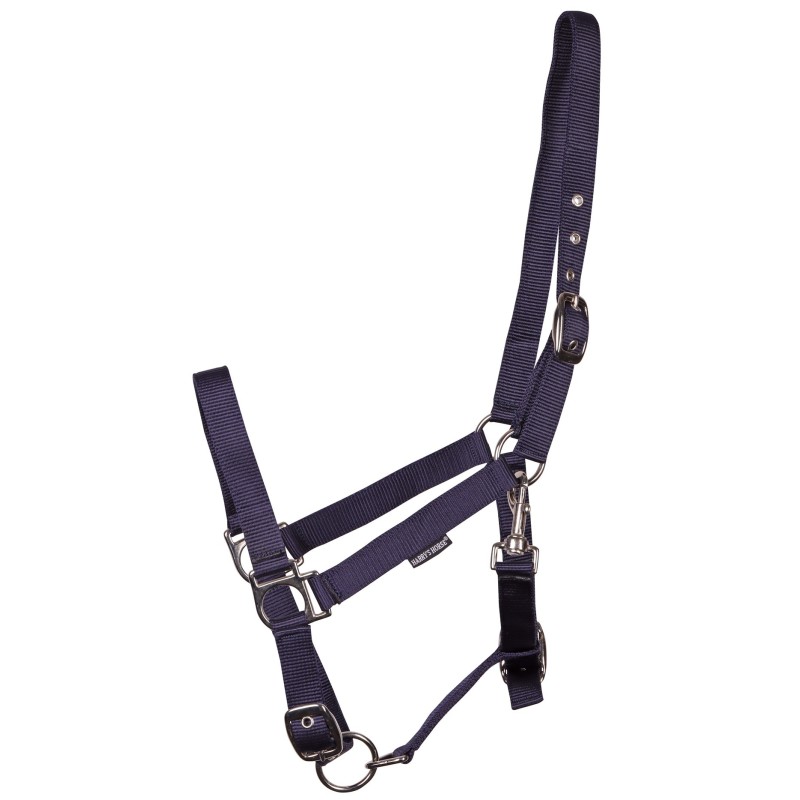 Licol réglable 3 points Harry's Horse bleu marine