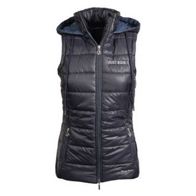 Veste sans manches à capuche Harry's horse Juste ride retro marine