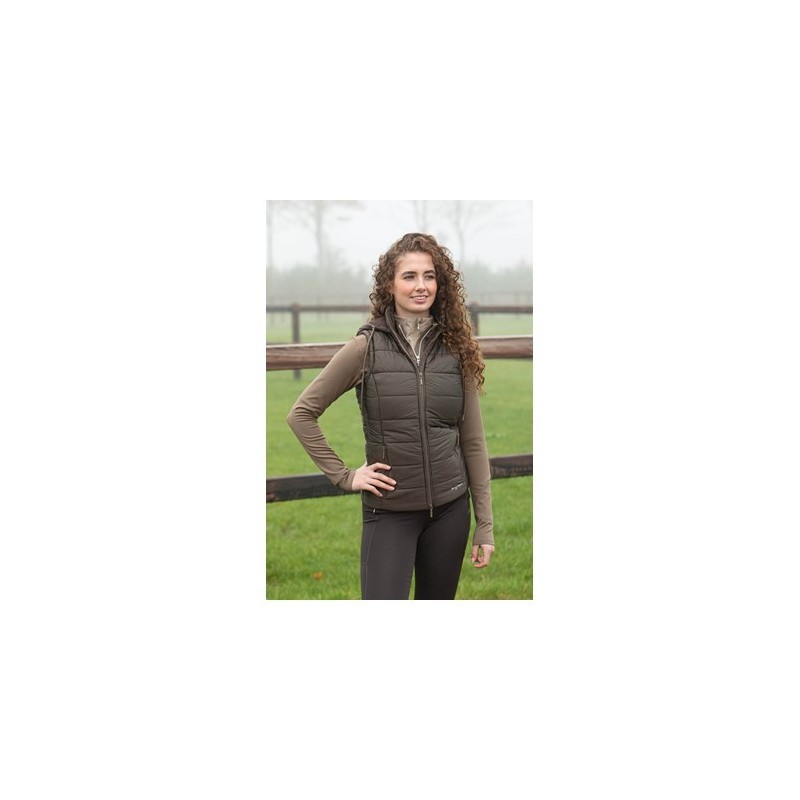 Veste sans manches à capuche Harry's horse Sporty scotti marron