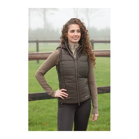 Veste sans manches à capuche Harry's horse Sporty scotti marron