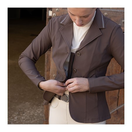 Veste de compétition femme Harry's horse Ivory marron