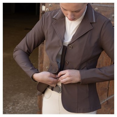 Veste de compétition femme Harry's horse Ivory marron