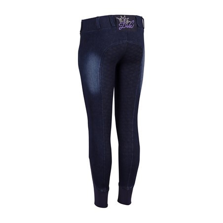 Pantalon d'équitation enfant Harry's horse Denim diva violet