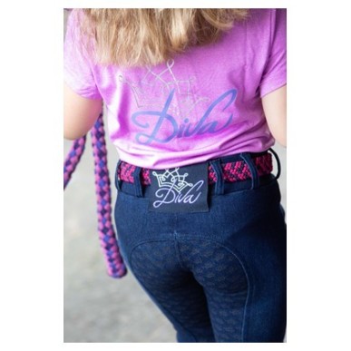 Pantalon d'équitation enfant Harry's horse Denim diva violet