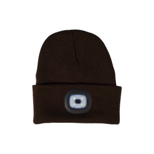 Bonnet lumineux leds marron HKM
