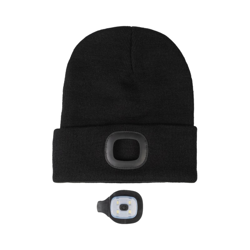 Bonnet lumineux leds noir HKM Bonnet lumineux leds noir HKM