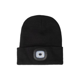 Bonnet lumineux leds noir HKM