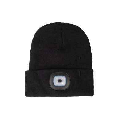 Bonnet lumineux leds noir HKM
