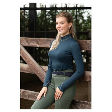 Chemise à manches longues pour femme Harry's horse Jamie bleue collégiale