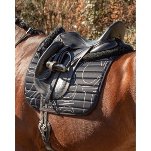 Tapis de CSO cheval Harry's horse Denici cavalli Stardust design noir