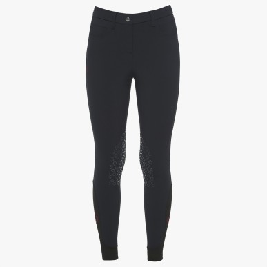 Pantalon fille Cavalleria Toscana noir - knee grip 7001