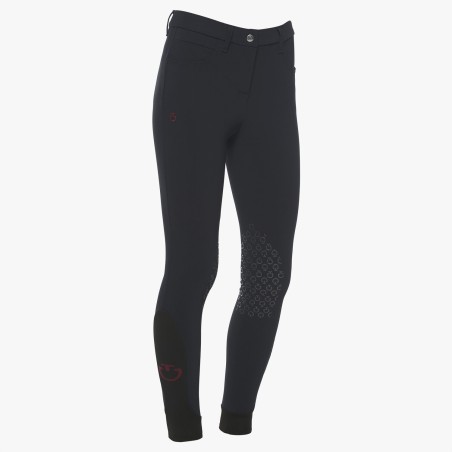 Pantalon fille Cavalleria Toscana noir - knee grip 7001