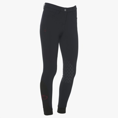 Pantalon fille Cavalleria Toscana noir - knee grip 7001