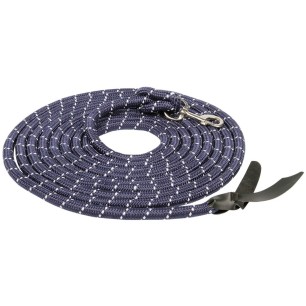 Longe 6.8m Harry's horse Mousqueton argent bleu marine