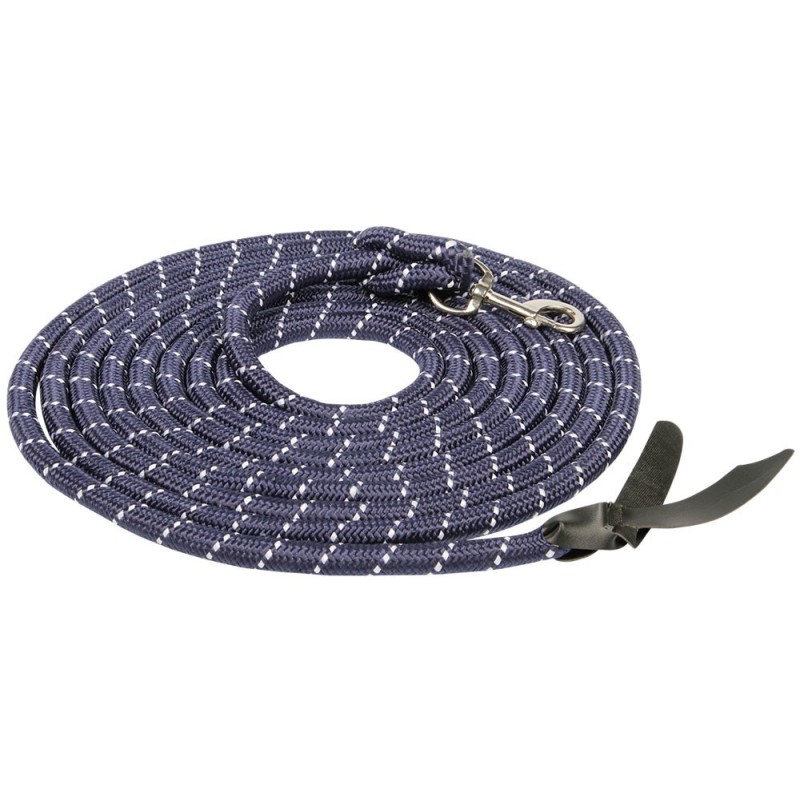 Longe 6.8m Harry's horse Mousqueton argent bleu marine