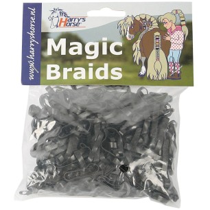 Sac d'élastiques à crinière Harry's horse Magic braids noir