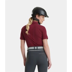 Polo manches courtes Horse pilot Aeromesh Dark red