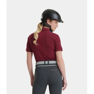 Polo manches courtes Horse pilot Aeromesh Dark red