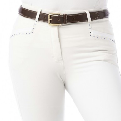 Pantalon Safir Femme Blanc/Bleu Equi-thème