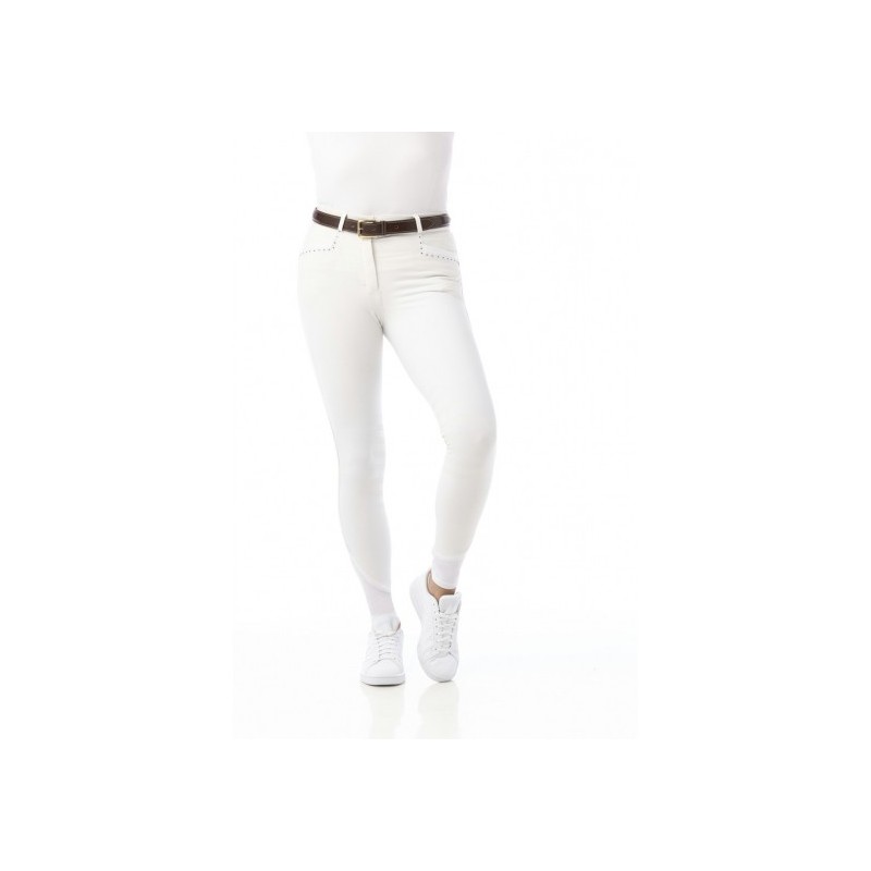 Pantalon Safir Femme Blanc/Bleu Equi-thème Pantalon Safir Femme Blanc/Bleu Equi-thème