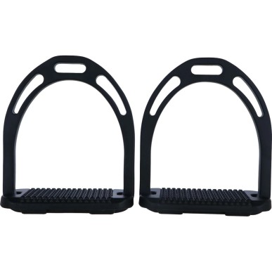 Étriers en aluminium noir  HKM adulte