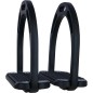 Étriers en aluminium noir HKM adulte Étriers en aluminium noir HKM adulte