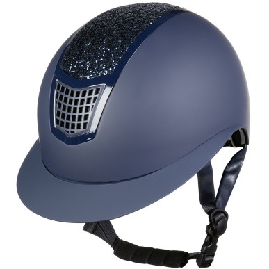 Casque HKM Glamour Shield - Navy/Silver