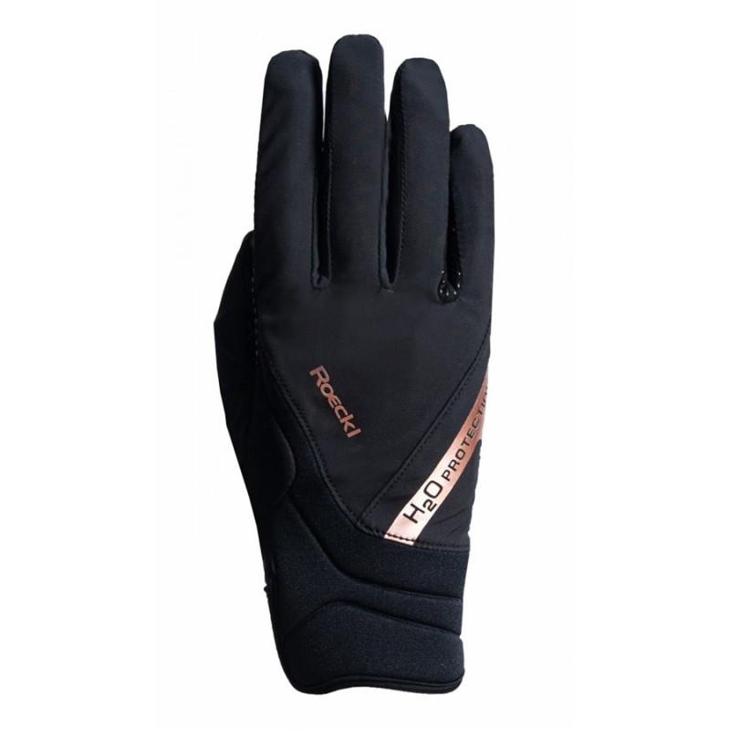 Gants d'Équitation d'Hiver Roeckl Warendorf - Noir & Cuivre Gants d'Équitation d'Hiver Roeckl Warendorf - Noir & Cuivre