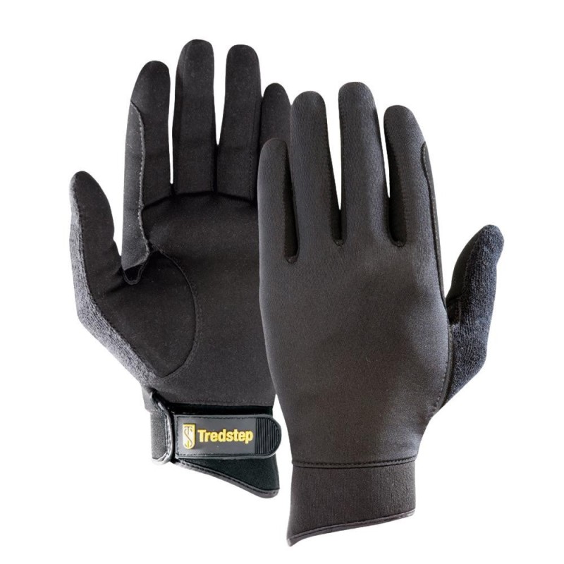 Gants d'équitation Mixte Unisexe Noir Summer Cool - Tredstep Gants d'équitation Mixte Unisexe Noir Summer Cool - Tredstep