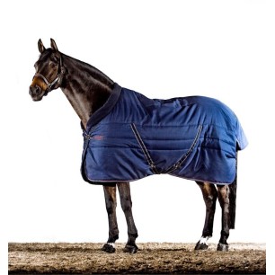 Couverture de box 100g Rambo Cosy Stable Marine/Bordeaux - Horseware