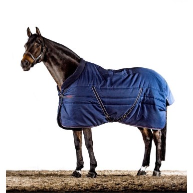 Couverture de box 100g Rambo Cosy Stable Marine/Bordeaux - Horseware