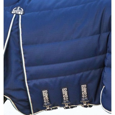 Couverture de box 400g/1000D Rambo Optimo Stable Rug Marine/Beige/Cyan - Horseware