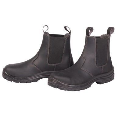 Chaussure stable en cuir avec embout de sécurité en acier