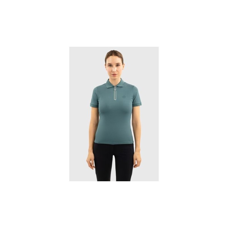 Polo technique Bridget Femme Paon - Harcour Polo technique Bridget Femme Paon - Harcour