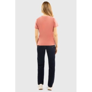 Tee-shirt col V Berenice  Rose Aurore Femme - Harcour