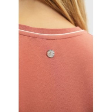 Tee-shirt col V Berenice  Rose Aurore Femme - Harcour