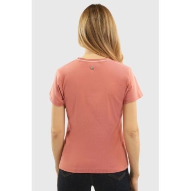 Tee-shirt col V Berenice  Rose Aurore Femme - Harcour