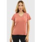 Tee-shirt col V Berenice Rose Aurore Femme - Harcour Tee-shirt col V Berenice Rose Aurore Femme - Harcour