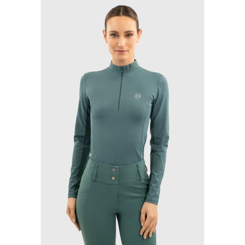Polo technique Tess Femme HARCOUR Paon