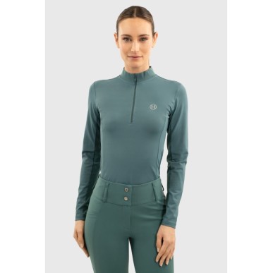 Polo technique Tess Femme HARCOUR Paon