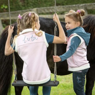 Veste sans manche enfant Harry's horse Loulou rose