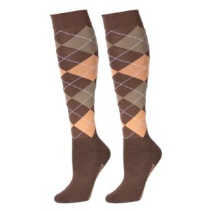 Chaussettes d'equitation Check Harry's horse coffe quartz