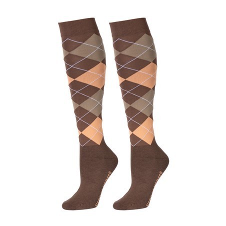 Chaussettes d'equitation Check Harry's horse coffe quartz